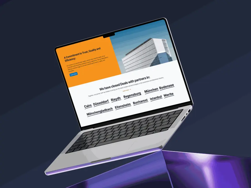 Mock-up eines unserer Projekte