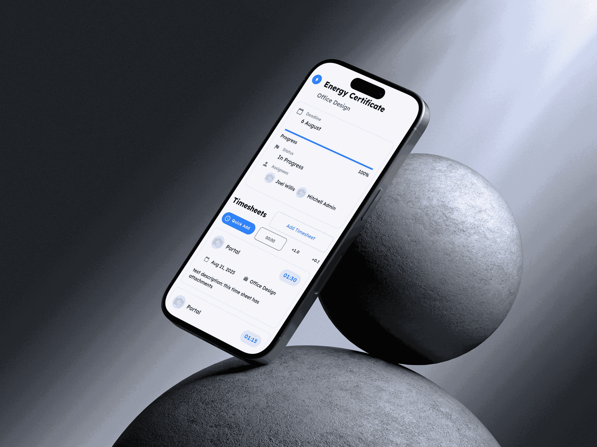 Mock-up eines unserer Projekte